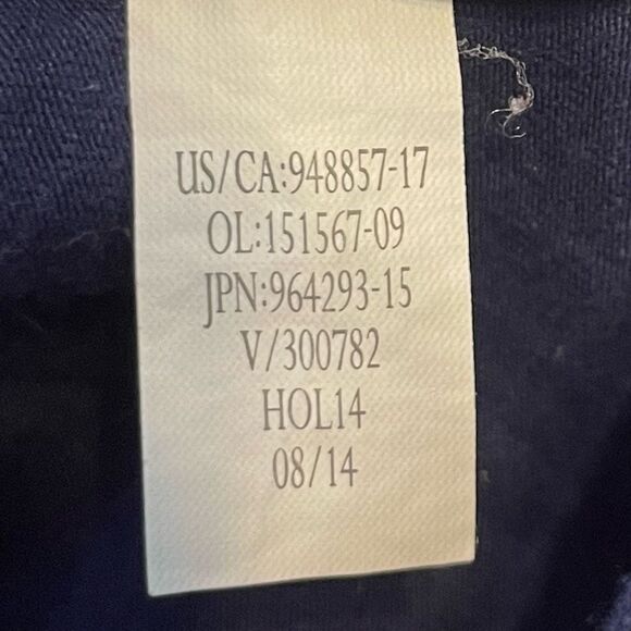 Banana Republic Classic V-Neck Tee Navy Blue Knit Short Sleeve Pull-Over S - Picture 6 of 6